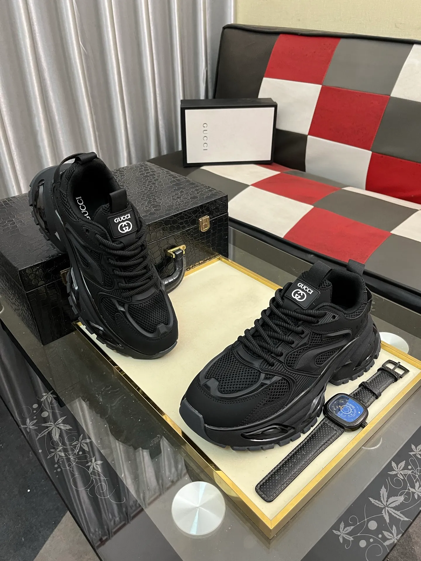 Men's shoes💰480⌚️⌚️【GUCCI】Gaobang casual and fashionable men's shoes👟hot style💥simple and elegant style, exclusive for trendy men. Unique official website latest brand elements👑Gucci original decoration, fashionable and generous, original calfskin fabric➕Comfortable leather lining ✅Size: 38-44, 2⃣️colors available